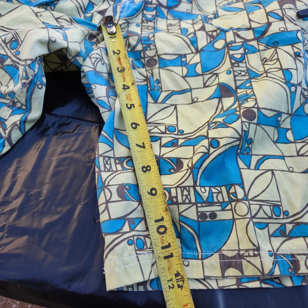 Gramicci Board Shorts Swim Trunks Geometric Print Blue Yellow Men's Size 38